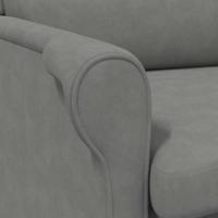 Fauteuil Donkergrijs 76 x 94 x 102 cm Microfibre - thumbnail