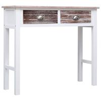VidaXL Wandtafel 90x30x77 cm hout bruin - thumbnail