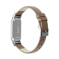 Fitbit Luxe - Leren bandje - Maat: Small - Lichtbruin - thumbnail