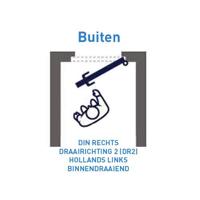 Yale 635.60 oplegslot met vaste buitencilinder doornmaat 60 mm - draairichting 2 = DIN Rs - thumbnail