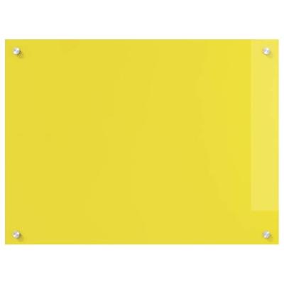 VidaXL Keuken spatscherm geel 80 x 60 cm gehard glas