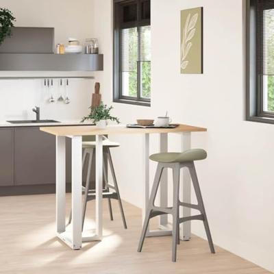 Bartafelpoten 2 st T-vormig 60x35x(100-101) cm staal wit - thumbnail