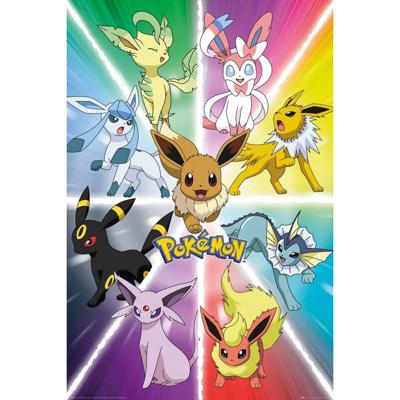 Poster Pokémon - Eevee Evolution 61x91,5cm Poster Pokémon - Eevee Evolution 61x91,5cm