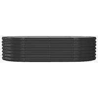 Plantenbak 152x80x36 cm gepoedercoat staal antracietkleurig - thumbnail