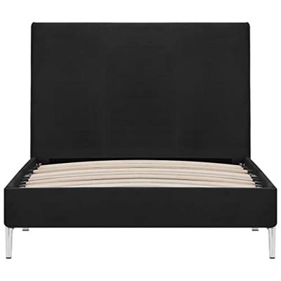 Bedframe stof zwart 90x200 cm