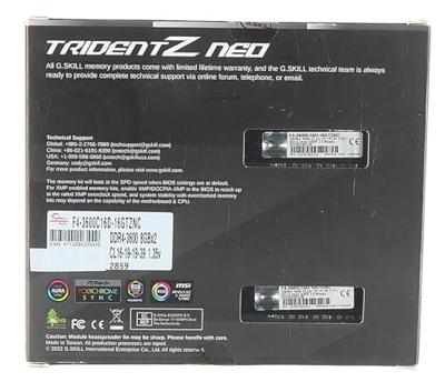 G.Skill DDR4 Trident Z Neo 2x8GB 3600Mhz [F4-3600C16D-16GTZNC]