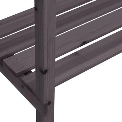 Plantentafel met schap 78x38x82,5 cm vurenhout grijs - thumbnail