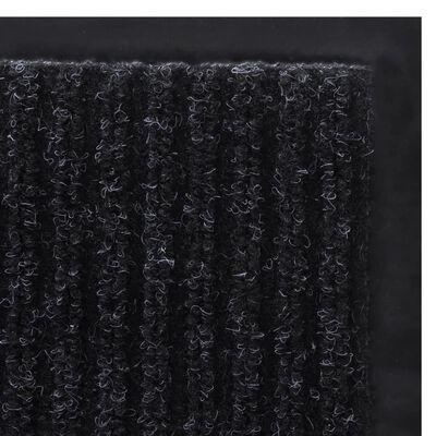 Deurmat 90x60 cm PVC zwart - thumbnail
