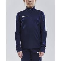Craft 1905639 Progress Halfzip Tee LS JR - Navy/White - 122/128 - thumbnail