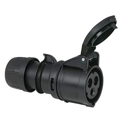 PCE CEE 16A 3-polige contrastekker Turbo Twist zwart PCE CEE 16A 3-polige contrastekker Turbo Twist zwart