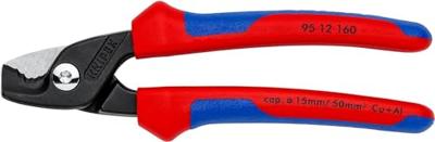 Knipex Kabelschaar | lengte 160 mm meercomponenten mantels | 1 stuk - 95 12 160 - 95 12 160 - thumbnail