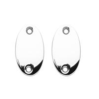 De Oude Deurklink Blindrozet ovaal - glanzend nikkel - thumbnail