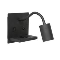 Steinhauer Bedlamp zwartUpround met oplader en usb - 3654ZW - thumbnail