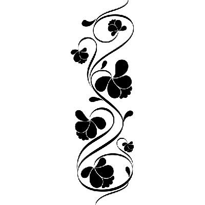 Bloemen decor - Muursticker