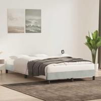 Bedframe zonder matras 80x220 cm fluweel lichtgrijs - thumbnail