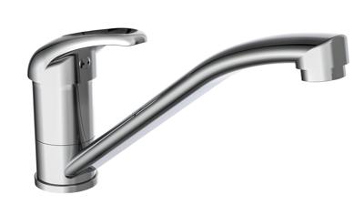 SIGNO ééngreepsmengkraan keuken, chroom kraan met verlengde uitloop en draaibereik 360° keramische schijven geluidsarme, verwisselbare 35 mm-cartouche flexibele metalen aansluitslangen mous