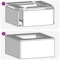 Vuurkorf Zwart 80 x 80 x 40 cm Koudgewalst staal - thumbnail