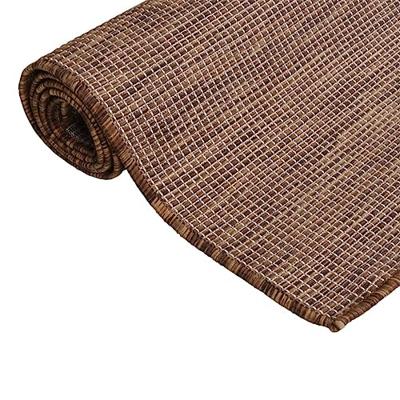 VidaXL Buitenkleed platgeweven 200x280 cm bruin VidaXL Buitenkleed platgeweven 200x280 cm bruin