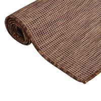 Buitenkleed platgeweven 160x230 cm bruin - thumbnail