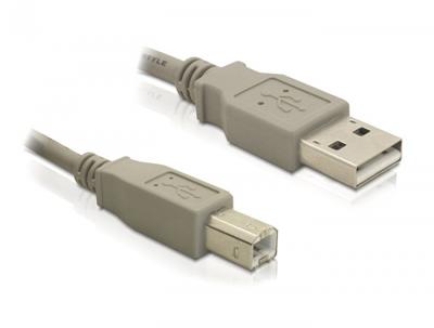 Delock USB-kabel USB 2.0 USB-A stekker, USB-B stekker 1.80 m Grijs 82215