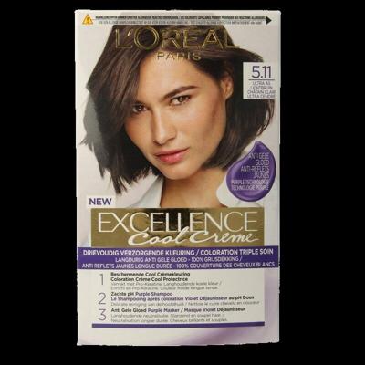 Excellence Cool creme 5.11 ultra as lichtbruin 1 Sachets