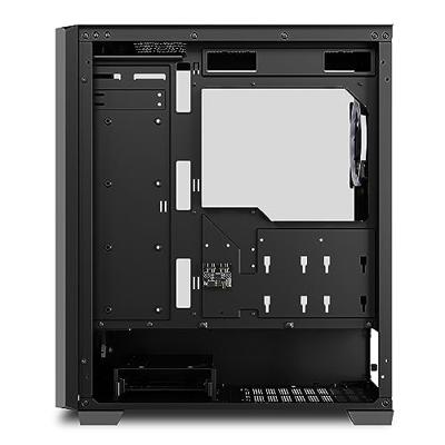 Sharkoon vs9 rgb black midi tower behuizing (zwart | 2x usb-a | 1x usb-c | rgb | tempered glass)