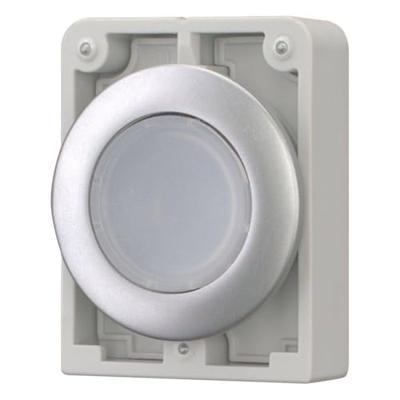 Eaton 182950 M30C-FDRL-W Drukschakelaar Plat, Rond, Verchroomd Knop Wit 1 stuk(s) Piece