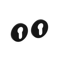 Intersteel Rozet Profielcilindergat ø50x7 mm Aluminium Zwart | Zwarte Sleutelgat set - thumbnail