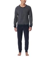 Schiesser Schiesser Pyjama Long nightblue 181929 58/3XL - thumbnail
