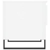 Salontafels 2 st 50x46x50 cm bewerkt hout hoogglans wit - thumbnail