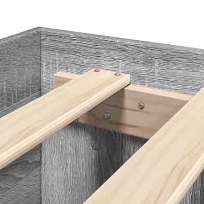 Bedframe bewerkt hout grijs sonoma eikenkleurig 120x190 cm