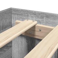 Bedframe bewerkt hout grijs sonoma eikenkleurig 120x190 cm - thumbnail