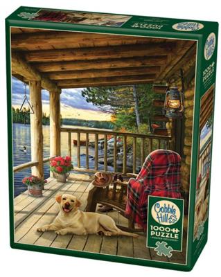 Cobble Hill legpuzzel Cabin Porch karton 1000 stukjes
