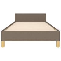 Bedframe zonder matras 100x200 cm stof taupe - thumbnail