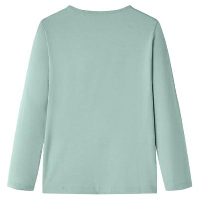 Kindershirt met lange mouwen hert van pailletten 116 middelmintkleurig Kindershirt met lange mouwen hert van pailletten 116 middelmintkleurig