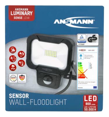 Led Bouwlamp / Buitenlamp met bewegingssensor - 10W - 5000K - IP44 - 500Lm Led Bouwlamp / Buitenlamp met bewegingssensor - 10W - 5000K - IP44 - 500Lm
