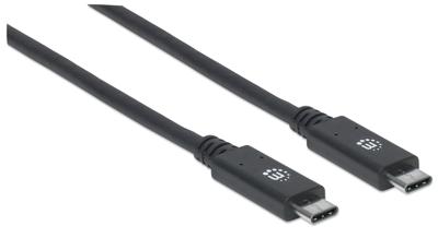 Manhattan 355223 USB-kabel USB 3.2 Gen1 (USB 3.0 / USB 3.1 Gen1) USB-C stekker, USB-C stekker 1.00 m Zwart Stekker past op beide manieren Manhattan 355223 USB-kabel USB 3.2 Gen1 (USB 3.0 / USB 3.1 Gen1) USB-C stekker, USB-C stekker 1.00 m Zwart Stekker past op beide manieren