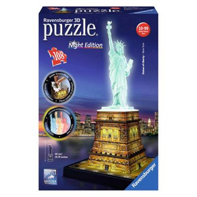 Ravensburger - 3d puzzel - vrijheidsbeeld night edition