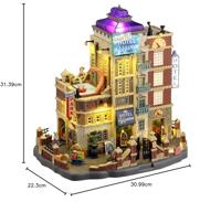 Lemax the haunted hotel haven bewegend huisje Spooky Town 2024 - thumbnail