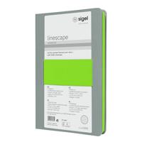 Sigel LS201 Notitieboek Linescape Hardcover DIN A5 Gelinieerd Lichtgrijs, Neon-groen Aantal paginas: 88 - thumbnail