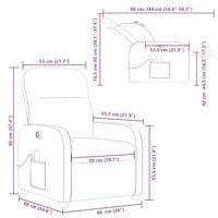 Massagestoel elektrisch verstelbaar stof donkergrijs - thumbnail