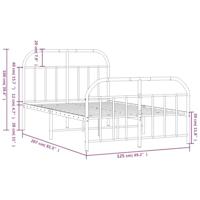 Bedframe met hoofd- en voeteneinde metaal zwart 120x200 cm - thumbnail