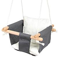 Small Foot - houten babyschommel met kussen - thumbnail