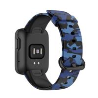 By Qubix - Siliconen band met print - Camouflage blauw - Compatible met Xiaomi Mi Watch Lite/Redmi Watch - Compatible Xiaomi bandje - thumbnail