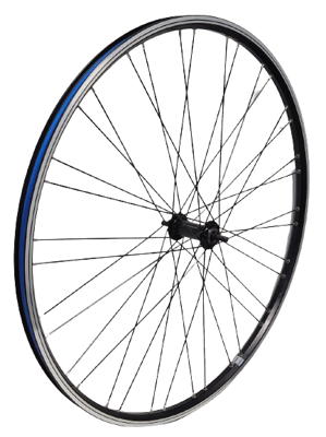 Gazelle voorwiel 28 inch (622) vision velg 2x18 + spaken zwart 36g