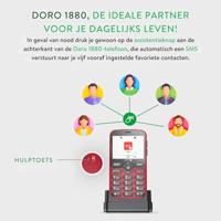 Doro 1880 Mobiele telefoon Zwart - thumbnail