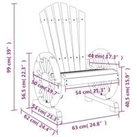 Tuinstoelen 2 st Adirondack massief vurenhout - thumbnail
