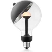 Design LED Lichtbron Move Me - Zwart/Zilver - G120 Sphere LED lamp - 12/12/18.6cm - Met verstelbare diffuser via magneet - geschikt voor E27 fitting - Dimbaar - 5W 400lm 2700K - warm wit licht - thumbnail
