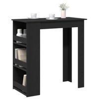 Bartafel met opbergrek 102x50x103,5 cm zwart eikenkleurig - thumbnail