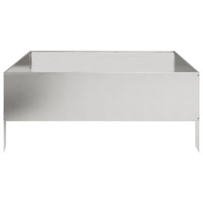 VidaXL Plantenbak verhoogd 100x100x25 cm roestvrijstaal